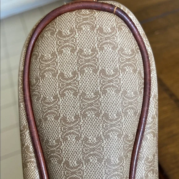 Vintage Celine Macadam coated canvas and leather Crossbody Bag 10” x 7” - Picture 10 of 16